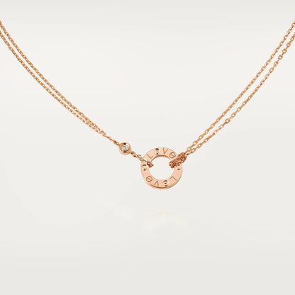 [LUXE] LOVE NECKLACE 16MM 2 DIAMONDS