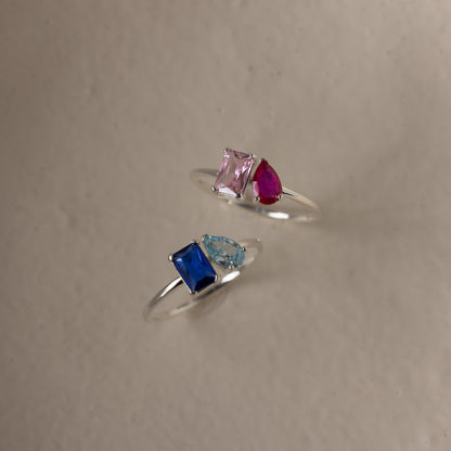 Anillo de piedra natal Toi et Moi