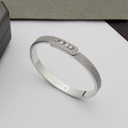 [LUXE] Move Noa Full Pavé Diamond Bangle Bracelet