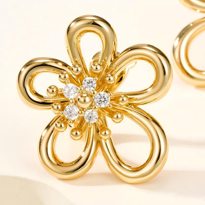 [LUXE] FLOWERLACE EARRING 5 DIAMONDS