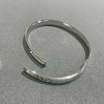 [LUXE] Move Noa Rose Gold Pavé Diamond Bangle Bracelet