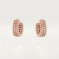 [LUXE] CLASH 9.2MM FULL DIAMOND DOUBLE ROW EARRINGS