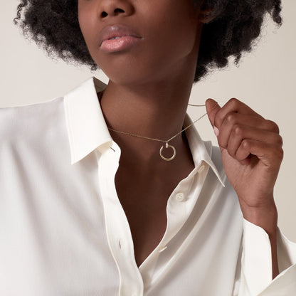 [LUXE] JUSTE NECKLACE HALF DIAMOND