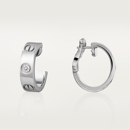 [LUXE] LOVE EARRINGS 5.7MM 2 DIAMONDS