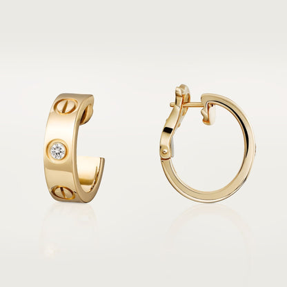 [LUXE] LOVE EARRINGS 5.7MM 2 DIAMONDS