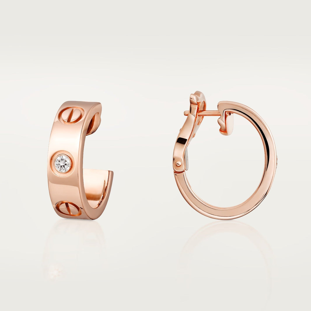 [LUXE] LOVE EARRINGS 5.7MM 2 DIAMONDS