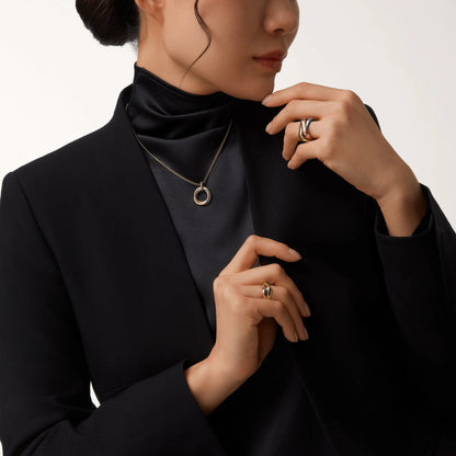 [LUXE] TRINITY MEDIUM  DIAMONDS NECKLACE