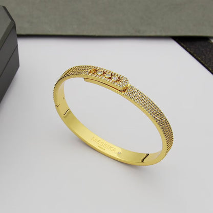 [LUXE] Move Noa Full Pavé Diamond Bangle Bracelet