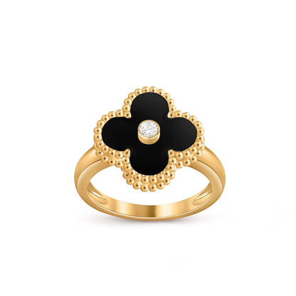 [LUXE] ANILLO DE DIAMANTES DE TRÉBOL COLECCIÓN ORO