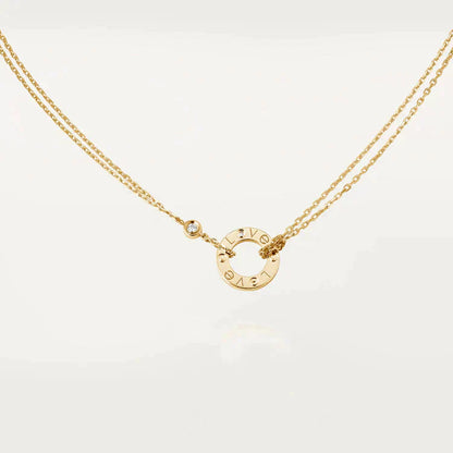 [LUXE]COLLAR AMOR 16MM 2 DIAMANTES