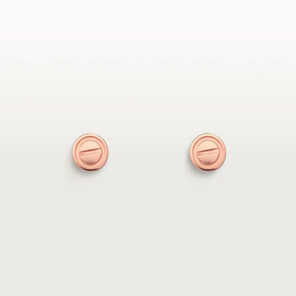 [LUXE]PENDIENTES LOVE ORO ROSA 10MM