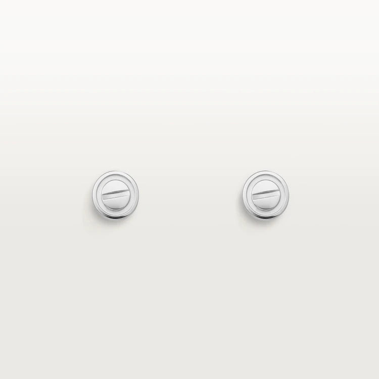 [LUXE]PENDIENTES LOVE PLATA 10MM