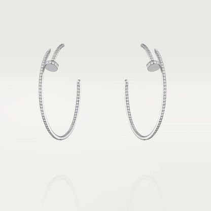 [LUXE]JUSTE PENDIENTES CON DIAMANTES DE 1,8 MM