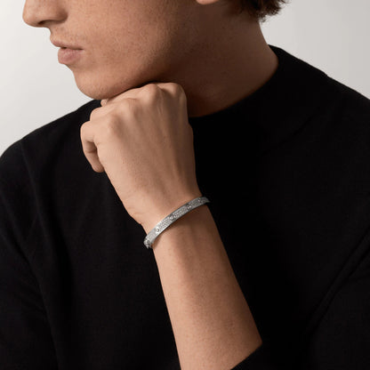 [LUXE] PULSERA LOVE DE 6,1 MM CON PAVÉ DE DIAMANTES Y 10 DIAMANTES GRANDES