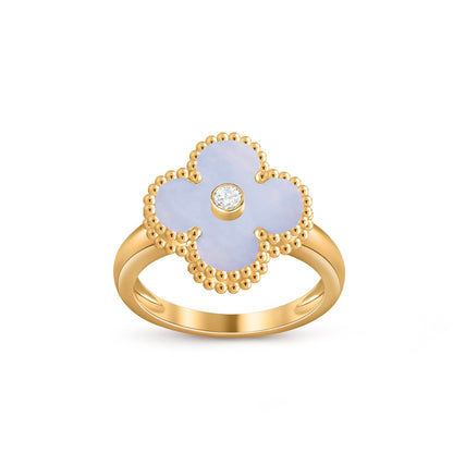 [LUXE] ANILLO DE DIAMANTES DE TRÉBOL COLECCIÓN ORO