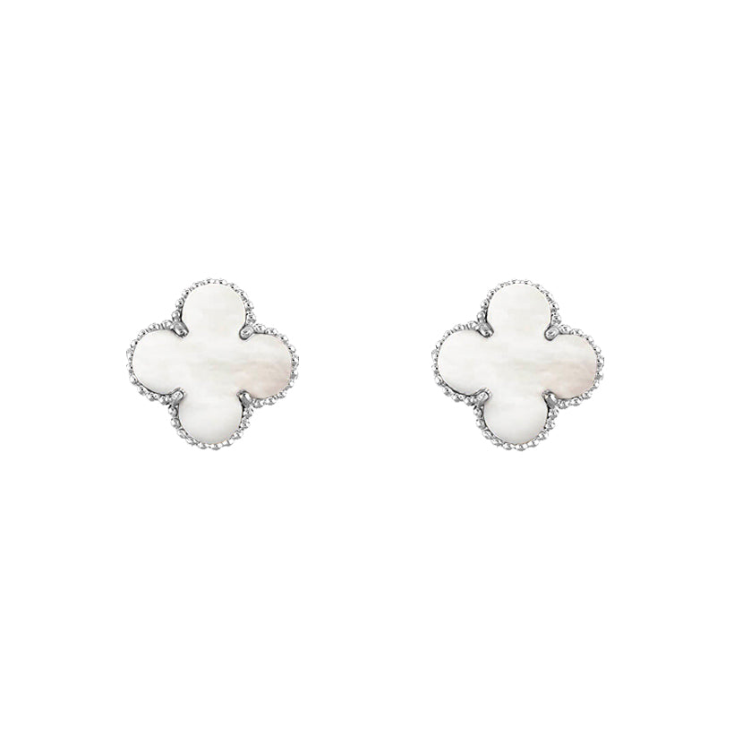 [LUXE]CLOVER SILVER 15MM EARRINGS COLLECTION