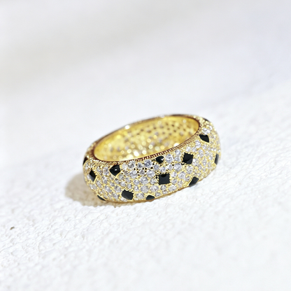 [LUXE] PANTHERE SPOTTED FULL DIAMOND RING