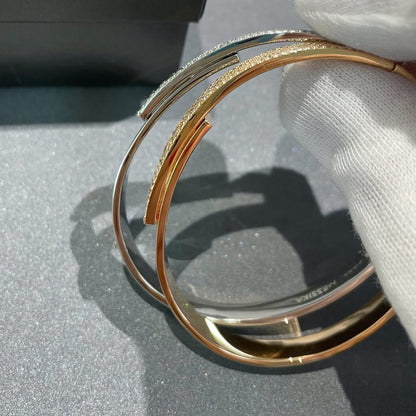[LUXE] Move Noa Rose Gold Pavé Diamond Bangle Bracelet