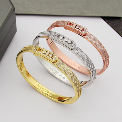 [LUXE] Move Noa Full Pavé Diamond Bangle Bracelet