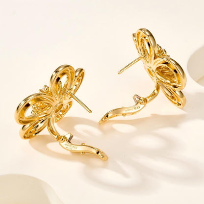 [LUXE] FLOWERLACE EARRING 5 DIAMONDS