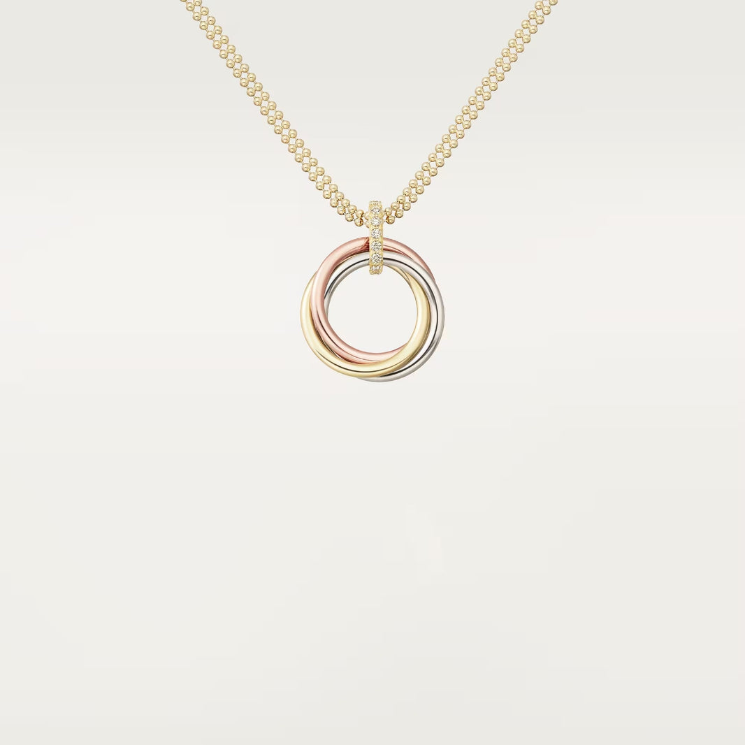[LUXE] TRINITY MEDIUM  DIAMONDS NECKLACE