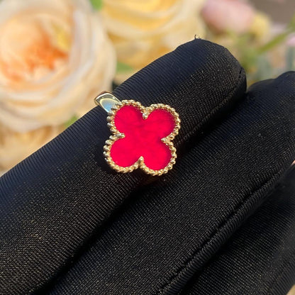 [LUXE]NEW CLOVER PINK ENAMEL RINGS