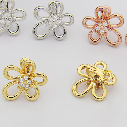[LUXE] FLOWERLACE EARRING 5 DIAMONDS