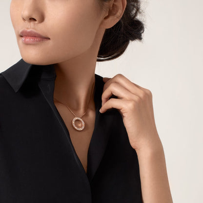 [LUXE] LOVE NECKLACE 16MM  FULL DIAMOND