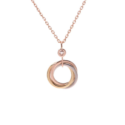 [LUXE]COllar TRINITY PLATA ORO ORO ROSA