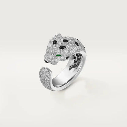 [LUXE] PANTHERE SPOTTED FULL DIAMOND MEDIUM RING