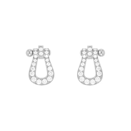 [LUXE] PENDIENTES DE BOTONERA CON DIAMANTES FORCE 10 MODELO MINI