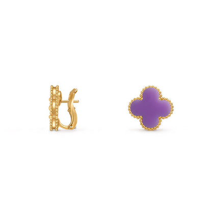 [LUXE]CLOVER 15MM MOP EARRINGS COLLECTION