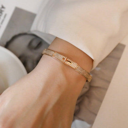 [LUXE]PULSERA KELLY CON PAVÉ DE DIAMANTES 