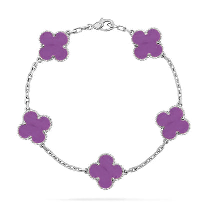 [LUXE] CLOVER 5 MOTIF VIOLET BRACELET COLLECTION