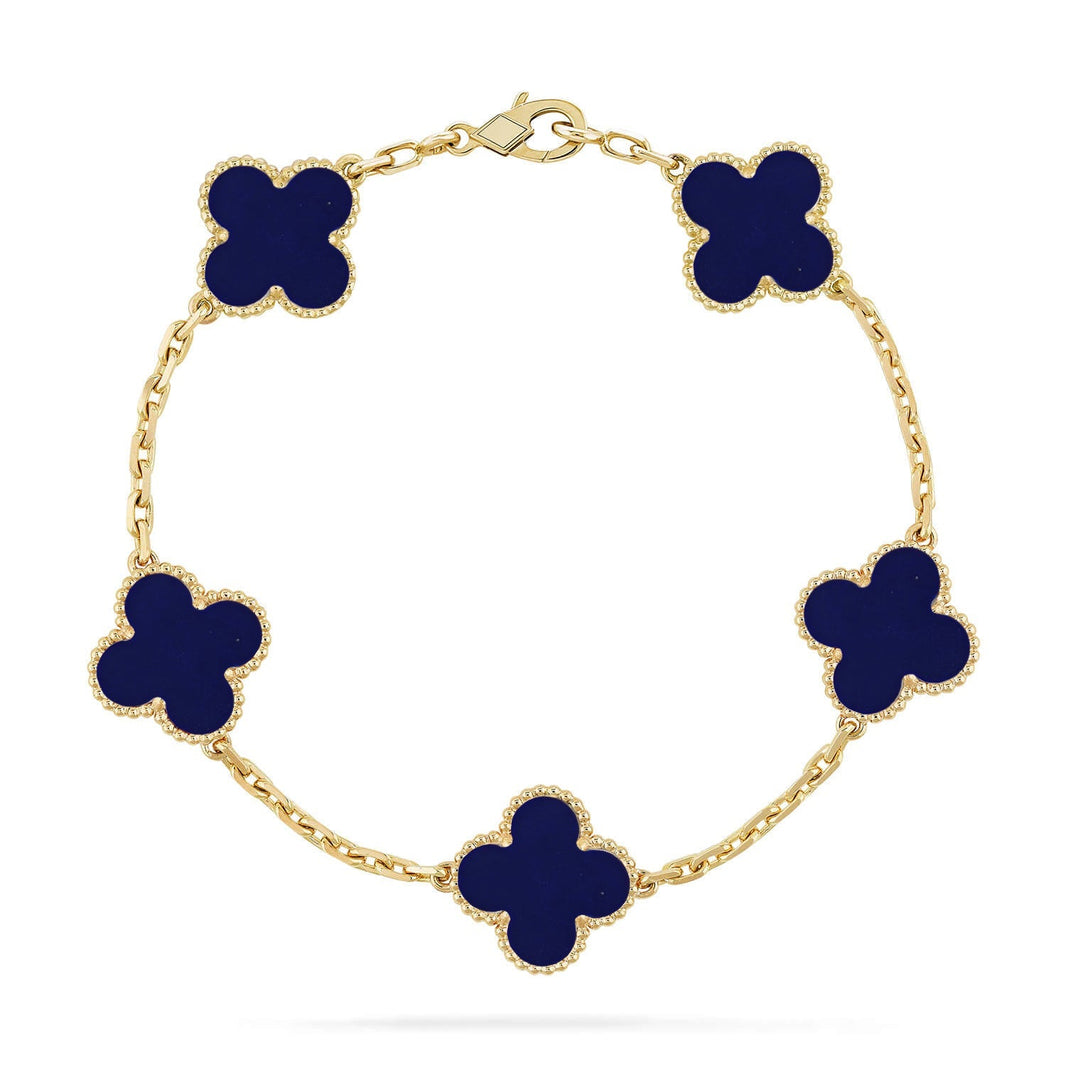 [LUXE]CLOVER 5 MOTIF LAPIS LAZULI BRACELET COLLECTION