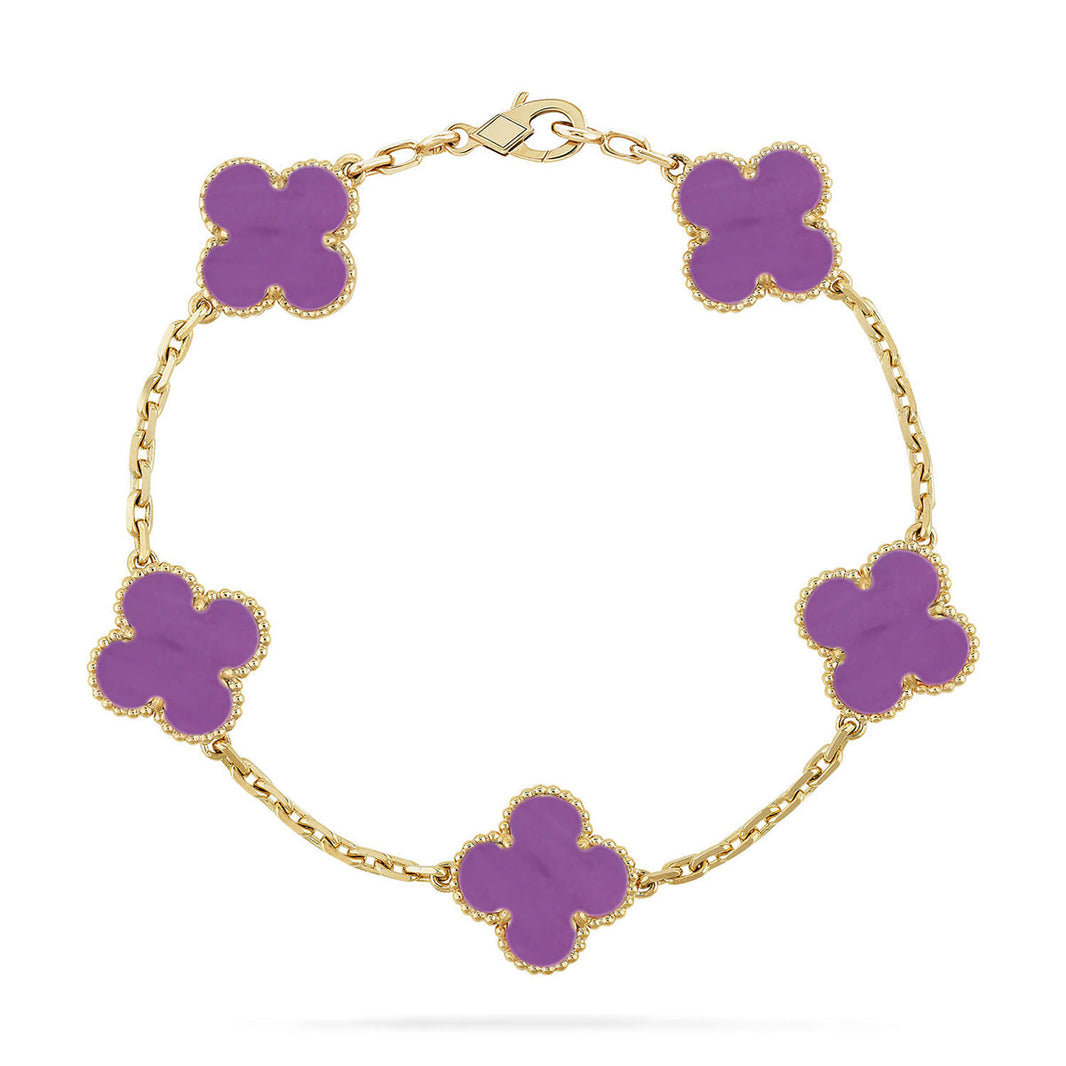 [LUXE] CLOVER 5 MOTIF VIOLET BRACELET COLLECTION