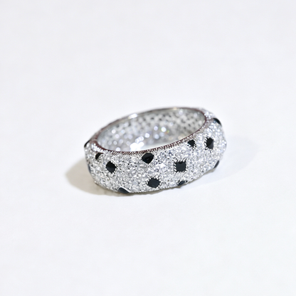 [LUXE] PANTHERE SPOTTED FULL DIAMOND RING