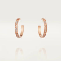 [LUXE] LOVE EARRINGS 3.6MM DIAMOND PAVED