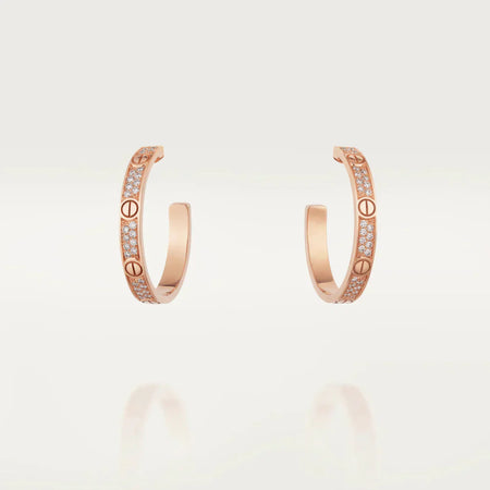 [LUXE] LOVE EARRINGS 3.6MM DIAMOND PAVED