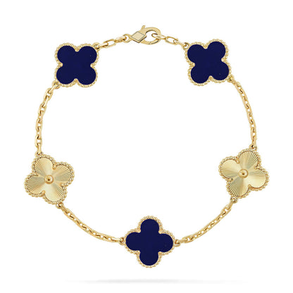 [LUXE]CLOVER 5 MOTIF LAPIS LAZULI BRACELET COLLECTION
