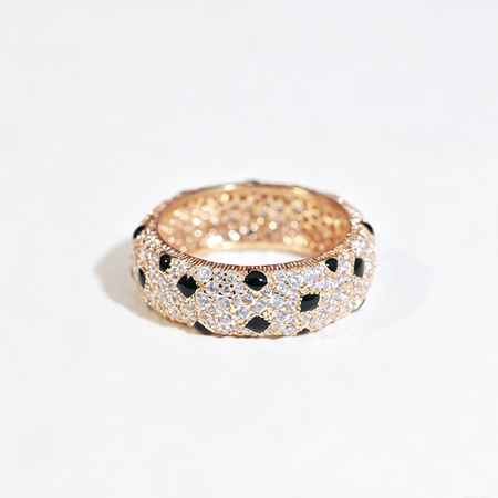 [LUXE] PANTHERE SPOTTED FULL DIAMOND RING