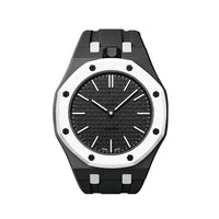 Oak Pop Exclusive Black And White Silicone Strap