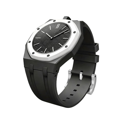 Oak Pop Exclusive Black Silicone Strap