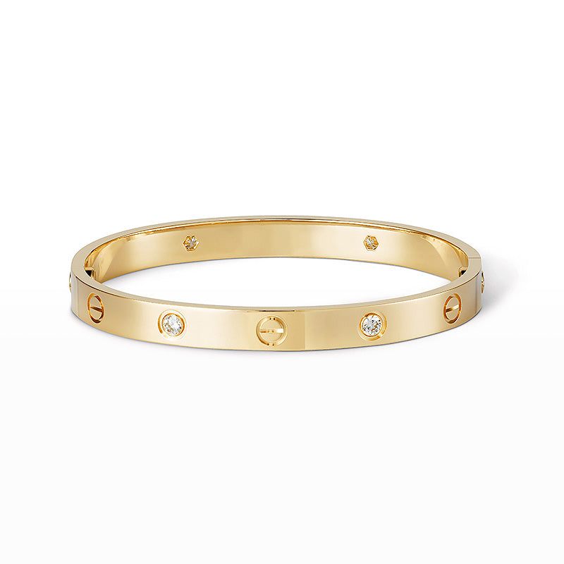 [LUXE] LOVE BRACELET 6.1MM 4 DIAMONDS