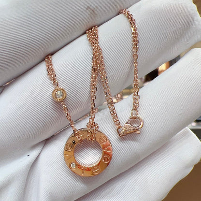 [LUXE]COLLAR AMOR 16MM 2 DIAMANTES