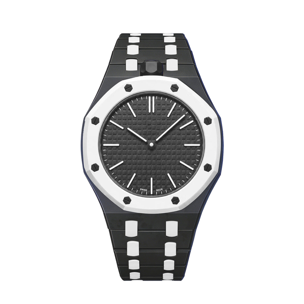 Oak Pop Exclusive Black And White Bioceramic Strap