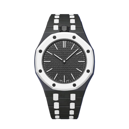 Oak Pop Exclusive Black And White Bioceramic Strap