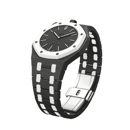 Oak Pop Exclusive Black And White Bioceramic Strap