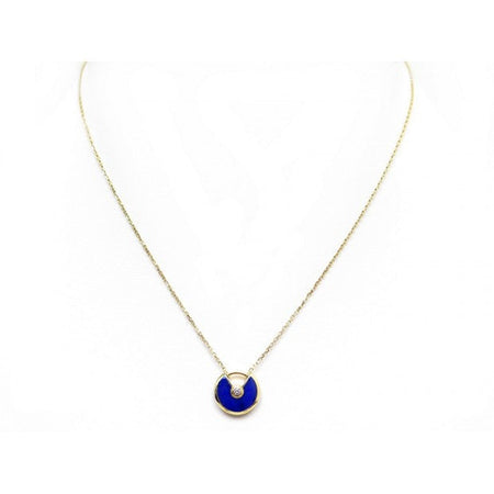 [LUXE]COLLAR AMULETTE DE ÁGATA EN ORO ROSA