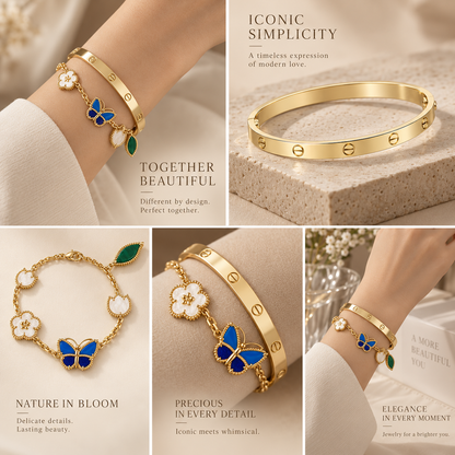 [LUXE]Lucky Spring & Love Bracelet Stack Set